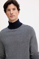 Tommy Hilfiger sweter z domieszką wełny granatowy MW0MW40446
