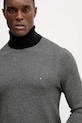 Свитер с примесью шерсти Tommy Hilfiger серый MW0MW40446