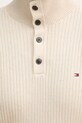 Tommy Hilfiger sweter z domieszką kaszmiru MW0MW40447 beżowy