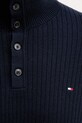 Tommy Hilfiger sweter z domieszką kaszmiru MW0MW40447 granatowy