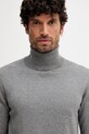 Geox sweter z domieszką kaszmiru szary M5670E.T3298