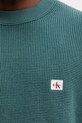 Calvin Klein Jeans sweter bawełniany LV04RD313G turkusowy