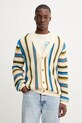 Desigual kardigan bawełniany CADAQUES wzorzyste beżowy 25WMJF01