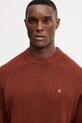 Calvin Klein Jeans sweter bawełniany LV04RD314G brązowy AW25