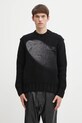 MM6 Maison Margiela sweter wełniany okrągły czarny SH2HL0029.M13173.900S