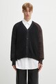 MM6 Maison Margiela kardigan wełniany wełna czarny SH2HP0013.M13160.961