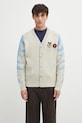 Odzież Kenzo kardigan z dodatkiem wełny Rws Pachinko Cardigan FF65CA7463CI beżowy