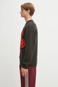Kenzo sweter wełniany Rws Futura Jumper FF65PU7413CK zielony AW25