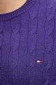 Tommy Hilfiger sweter wełniany MW0MW40442 fioletowy