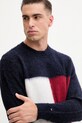 Tommy Hilfiger sweter z dodatkiem wełny granatowy MW0MW41322