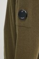 C.P. Company sweter z dodatkiem wełny zielony RFCMKN707A110149A