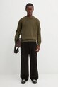 C.P. Company sweter z dodatkiem wełny RFCMKN707A110149A zielony