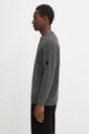 C.P. Company sweter bawełniany 19CMKN023A005558G szary AW25