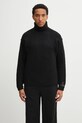 C.P. Company sweter z dodatkiem wełny gruba czarny 19CMKN281A110509A