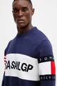 Бавовняний светр Tommy Hilfiger x SAIL GP темно-синій MW0MW41542