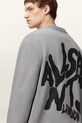 Ρούχα Βαμβακερή μπλούζα AllSaints ORLANDO M058NB γκρί