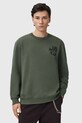 Хлопковая кофта AllSaints ORLANDO хлопок зелёный M058NB