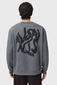Хлопковая кофта AllSaints ORLANDO M058NB серый NC25