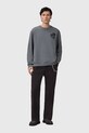 Хлопковая кофта AllSaints ORLANDO M058NB серый
