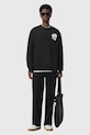 AllSaints felpa in cotone ORLANDO M058NB nero