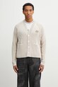 Filling Pieces kardigan z dodatkiem wełny Knit Cardigan gruba beżowy 422573500127