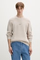 Filling Pieces sveter pánsky s vlnou Knit Sweater Raglan okrúhly béžová 422575500261