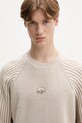 Filling Pieces sveter pánsky s vlnou Knit Sweater Raglan béžová 422575500261