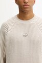 Filling Pieces sweter z dodatkiem wełny Knit Sweater Raglan beżowy 422575500261