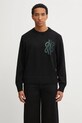 Filling Pieces sweter z dodatkiem wełny Knit Sweater Knot okrągły czarny 422575500265