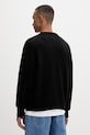 Ρούχα Filling Pieces πουλόβερ ανδρικό με μαλλί 422575500265 μαύρο