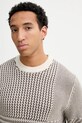 Calvin Klein sweter z dodatkiem wełny brązowy LV04LD306G