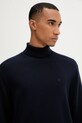 Μάλλινο πουλόβερ Calvin Klein σκούρο μπλε LV04LD317G
