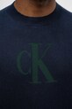 Calvin Klein Jeans sweter z domieszką kaszmiru LV04RD305G granatowy