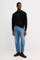 Calvin Klein Jeans sweter z domieszką kaszmiru LV04RD305G czarny AW25