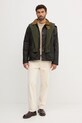 Barbour sweter z wełną MKN1679 beżowy AW25