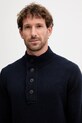 Вълнен пуловер Barbour тъмносин MKN0585