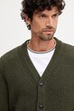 Barbour kardigan z wełną MAINLAND MKN1676 zielony