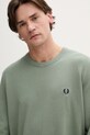 Fred Perry sweter bawełniany zielony K1309