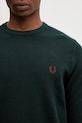 Fred Perry sweter bawełniany zielony K1309