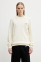 Fred Perry sweter bawełniany bawełna beżowy K1309