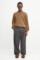 Βαμβακερό πουλόβερ Fred Perry K1309 καφέ