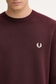 Fred Perry sweter bawełniany bordowy K1309