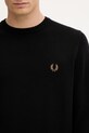 Fred Perry sweter bawełniany czarny K1309