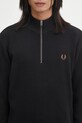 Fred Perry sweter bawełniany czarny K8557