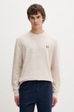 Fred Perry sweter z wełną okrągły beżowy K9601