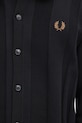 Fred Perry cardigan din bumbac negru K9726