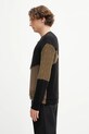 Andersson Bell sweter z wełną Patchwork Asymmetric Crewneck atb1330m zielony AW25
