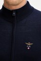 Aeronautica Militare kardigan wełniany MA1569UL00415 granatowy