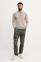 Aeronautica Militare sweter wełniany MA1570UL00415 beżowy AW25