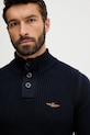 Aeronautica Militare maglione in cotone blu navy MA1572UL00409